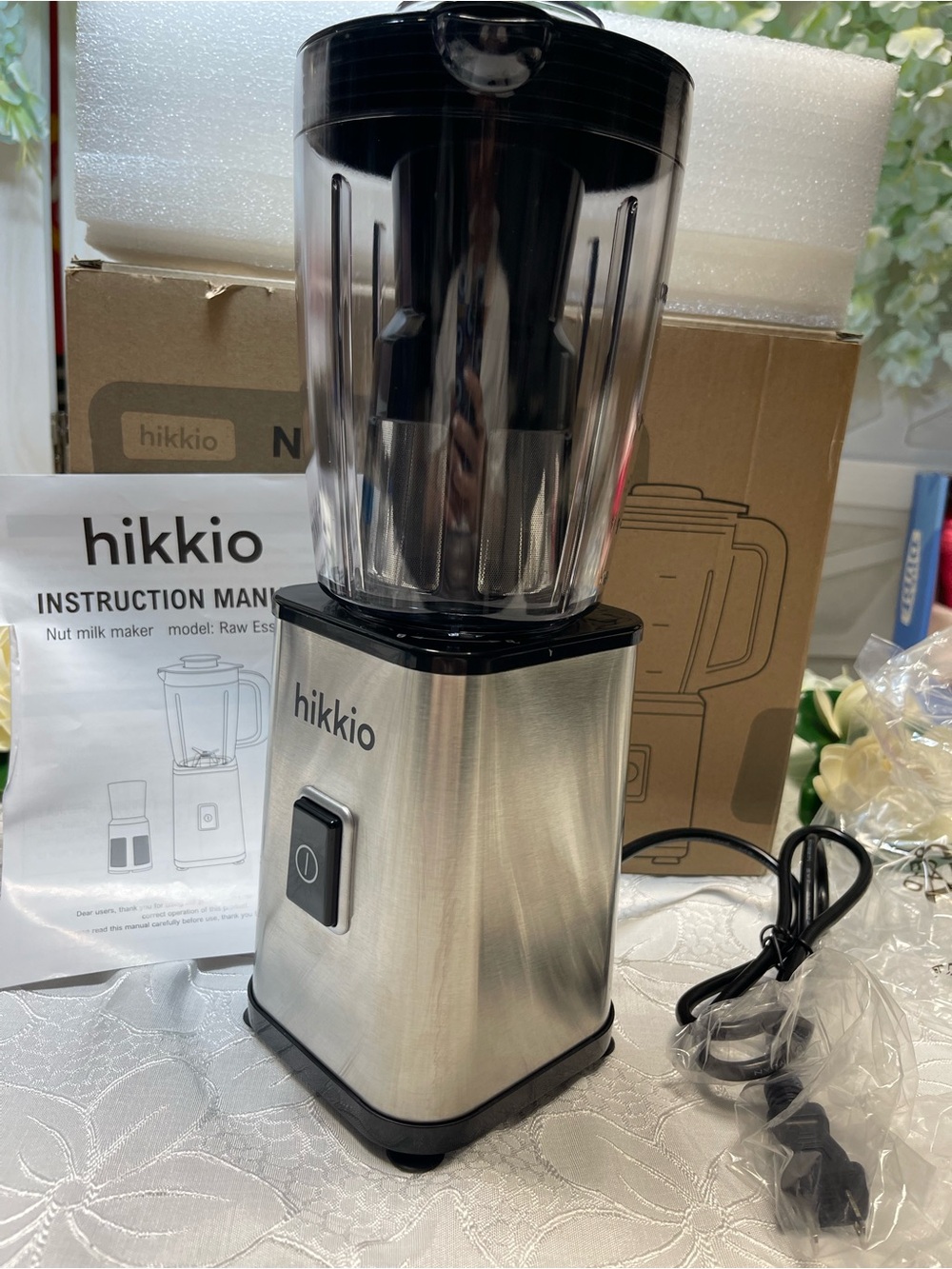 Hikkio Stainless Steel Nut Milk Maker — Black/Silver